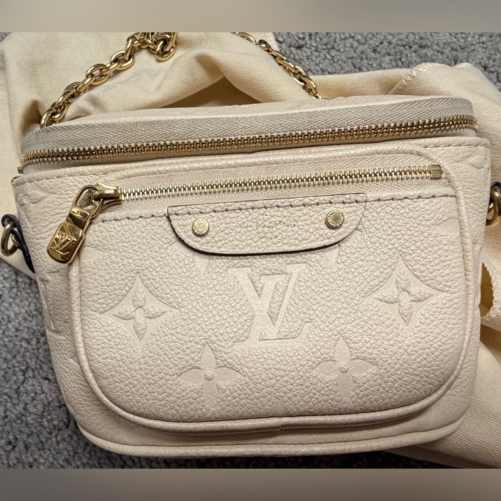 🤍 Louis Vuitton Empreinte Mini Bumbag / Crossbody – Cream 🤍